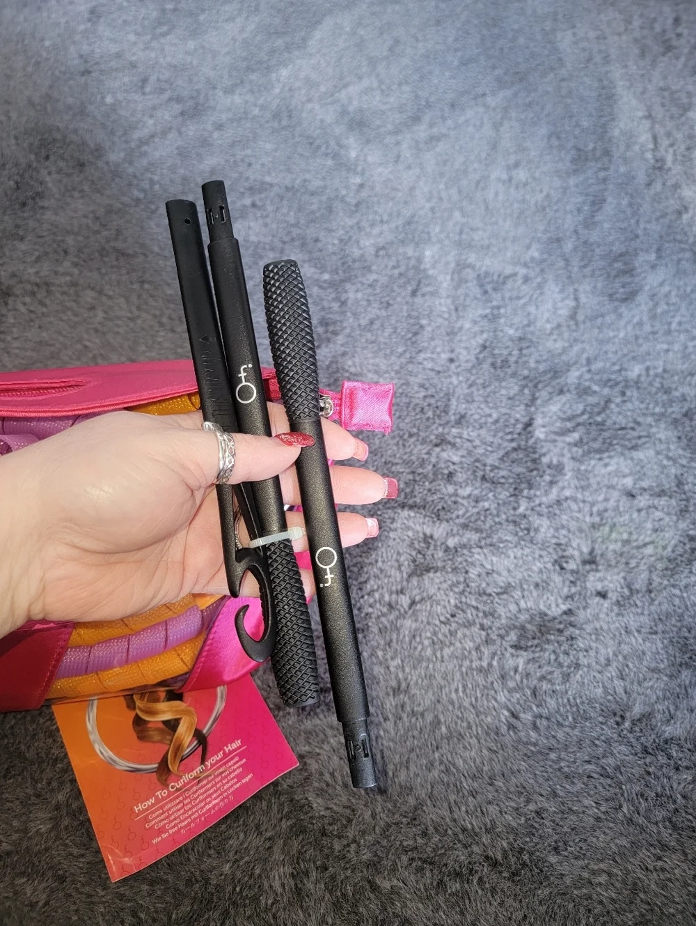 Curlformers With Pink Satin Carry Case with Handle